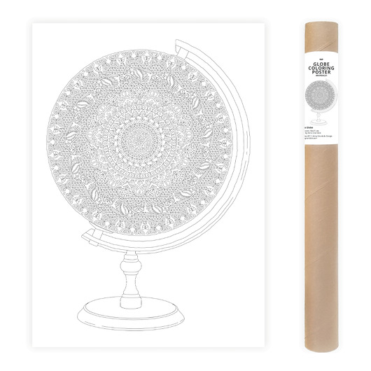 plakaty Plakat do Kolorowania Globus Mandala 50x70cm