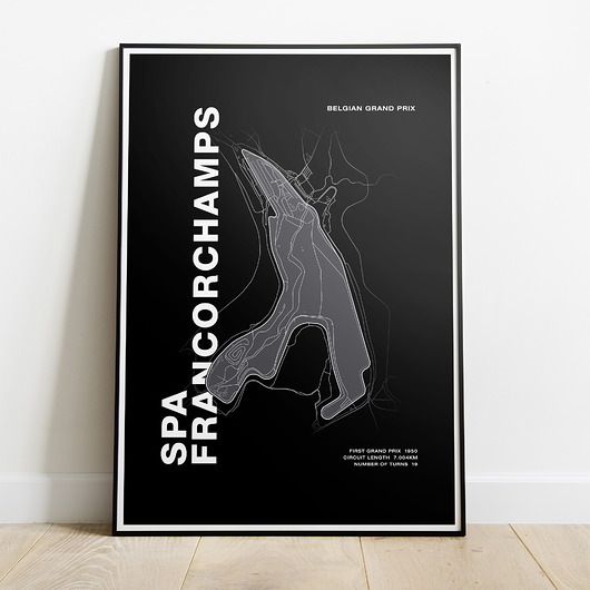 plakaty Plakat Tory wyścigowe - Spa Francorchamps