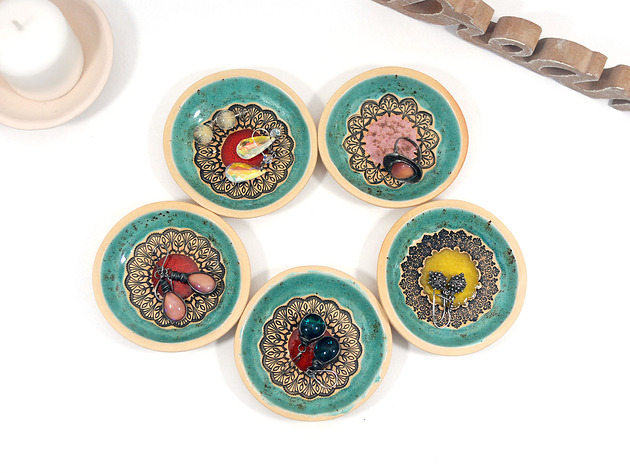 Podstawki pod kadzidełka Miseczka ceramiczna na kadzidełko, biżuterię, drobiazgi