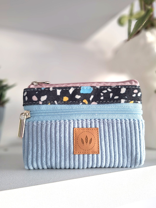 portfele damskie Dwustronny sztruksowy portfel Lastryko