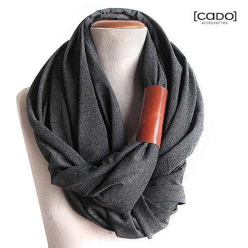 Dzianinowy Komin Tuba Szal - Antra (opaska) CADOaccessories