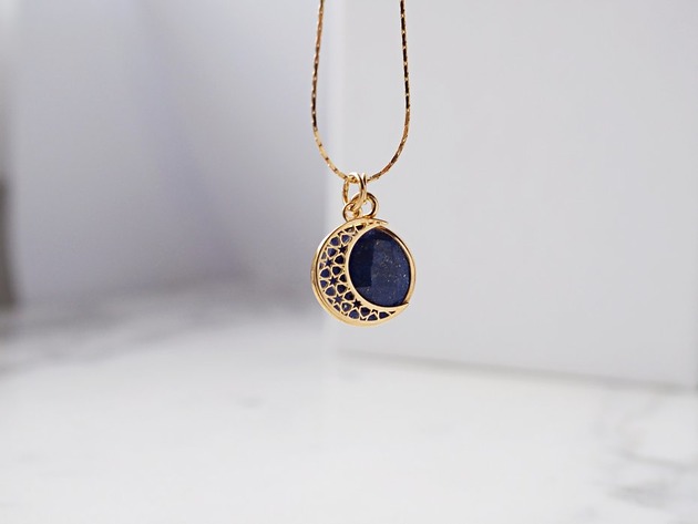 wisiory Lapis lazuli & Księżyc złoto