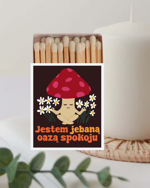 świeczniki i świece Zapałki z przekleństwem - jestem je*aną oazą spokoju