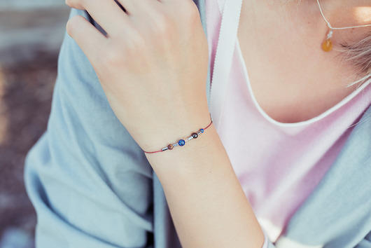 bransoletki z kamieni naturalnych Bransoletka Zodiac Panna Lapis Lazuli Tygrysie Oko Cytryn Mokait