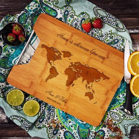 World Map - personalizowana deska do krojenia RollingWoods