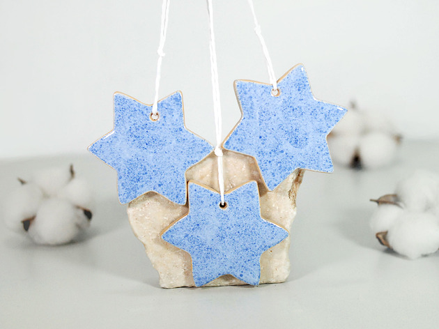 ozdoby choinkowe Ceramiczne gwizdki zestaw 3 ozdób choinkowych