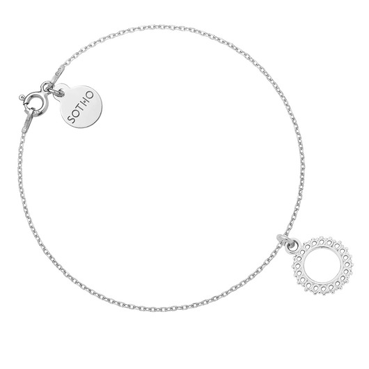 bransoletki srebrne Srebrna bransoletka z rozetką