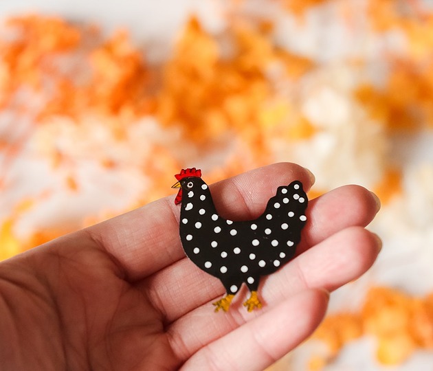 broszki Broszka kurka Rysia