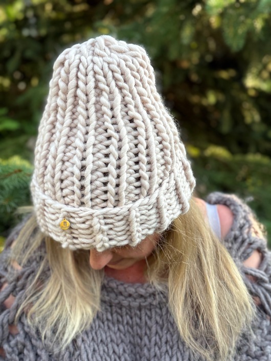 czapki damskie Beanie handmade