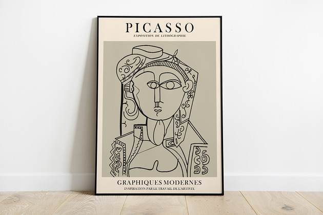 Pablo Picasso, inspiracja, plakat wystawowy Pas De LArt