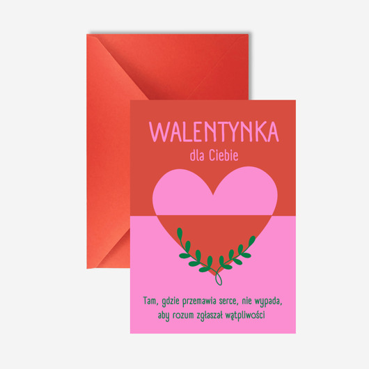 kartki okolicznościowe - wydruki Walentynki kartka dla niej, dla niego