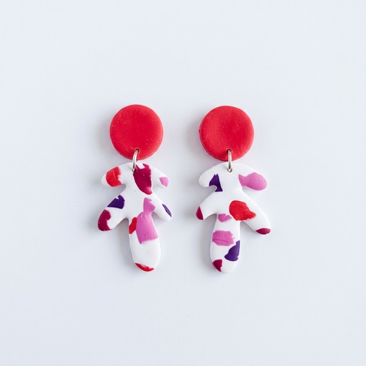 kolczyki z masy plastycznej Kolczyki Flamingo