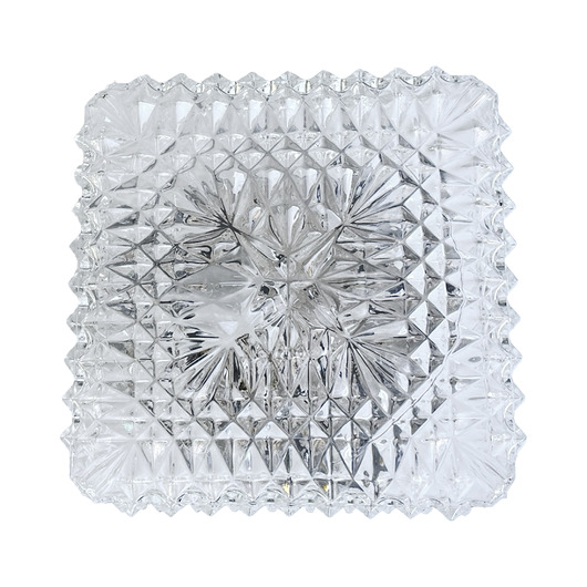 lampy wiszące Plafon szklany kwadratowy 