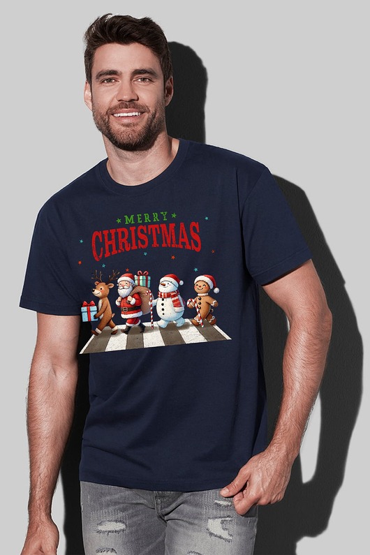 t-shirty męskie Koszulka  z nadrukiem Merry Christmas 'Abbey Road'