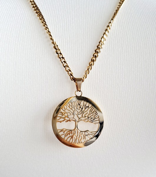 naszyjniki - inne Łańcuszek z drzewkiem życia - długi