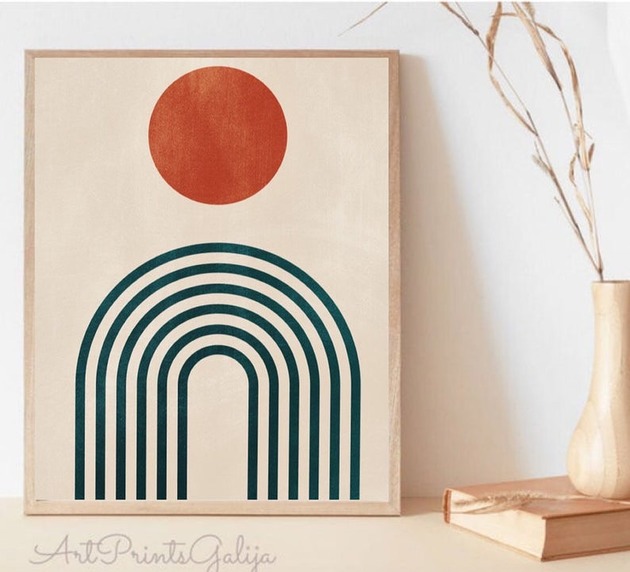 Plakat A3 Obraz na ścianę Boho Abstrakcja K30 Lavender Shop