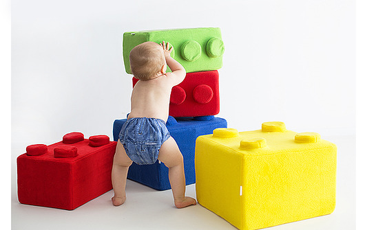 pufa dla dziecka Puffka klocek