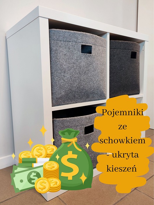 kosze do przechowywania Pudełko wysokie do Kallax Ikea - zapinane