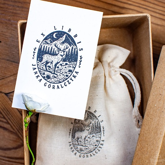 stemple Ex Libris na prezent dla miłośników gór i książek