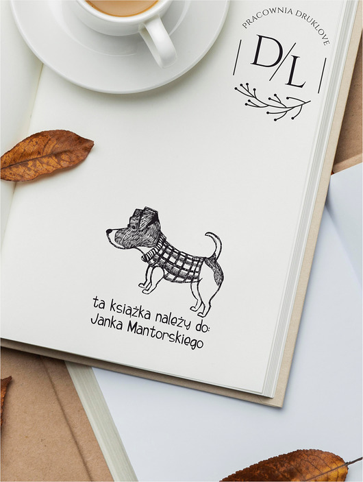 stemple Stempel Ex Libris Exlibris personalizowany Pies 2
