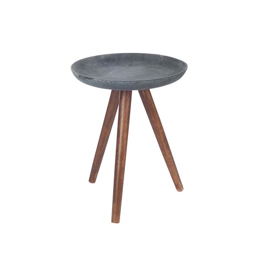 Stolik kawowy, okrągły blat, metal, 42,5x35 cm Home Design
