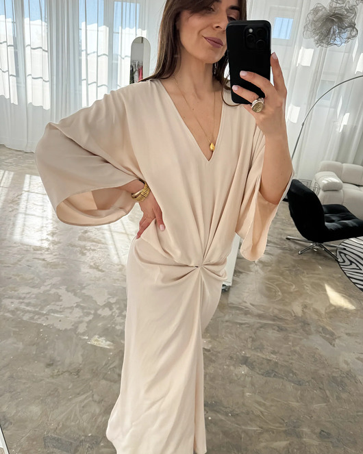 sukienki midi damskie Sukienka Lush pear beige