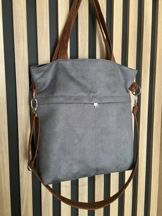 torby na ramię Torba na ramię - szarość, brąz