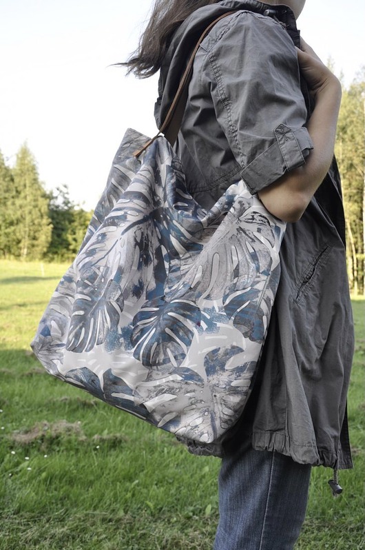 torby XXL Torba tote XXL - print, monstera