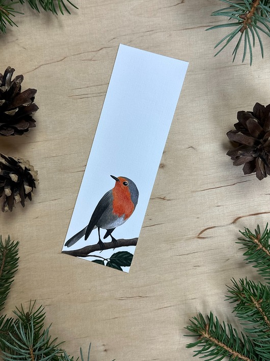 zakładki do książek Zakładka do książki z rudzikiem