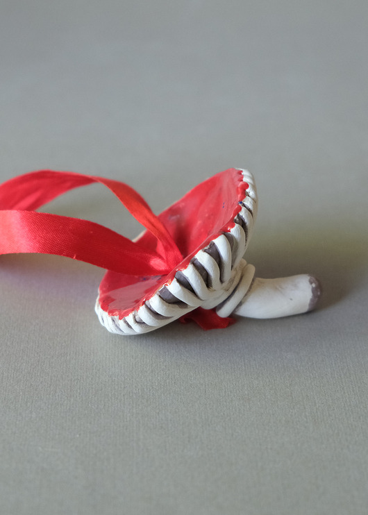 ozdoby choinkowe Grzybek ceramiczny