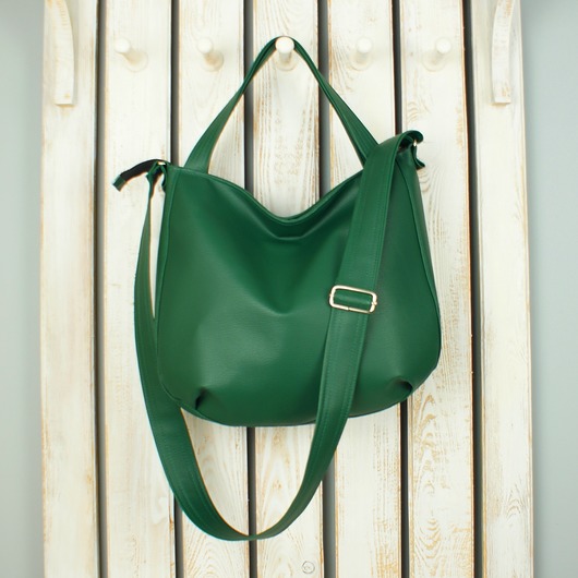 torby na ramię ciemnozielona torba worek, listonoszka worek xxl