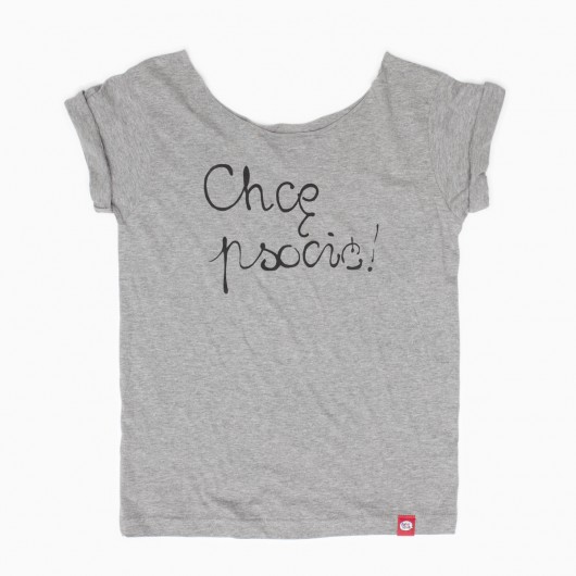 Chcę psocić! t-shirt damski / melanż  familove