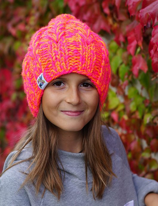 czapki dziecięce Czapka SMILE kids Fluo
