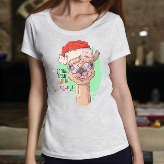 t-shirt damskie Koszulka  z nadrukiem Do You need Santa?