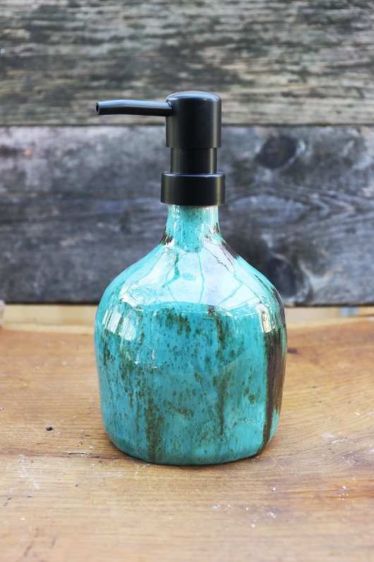 mydelniczki Dozownik na mydło z pompką ceramiczny, Mydelniczka, akcesoria do łazienki