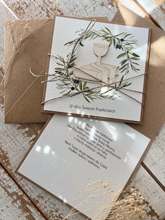 kartki scrapbooking Kartka dla księdza na święcenia kapłańskie