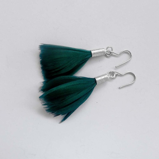 kolczyki z piórami PIÓRKO kolczyki