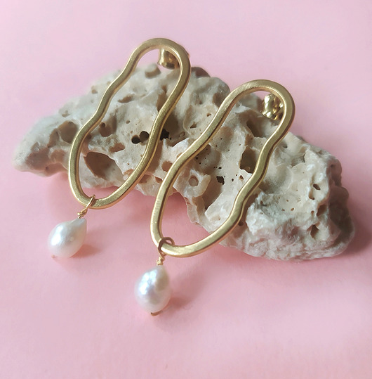 kolczyki pozłacane Kolczyki Pablo S - srebro 925 pokryte 24 K złotem