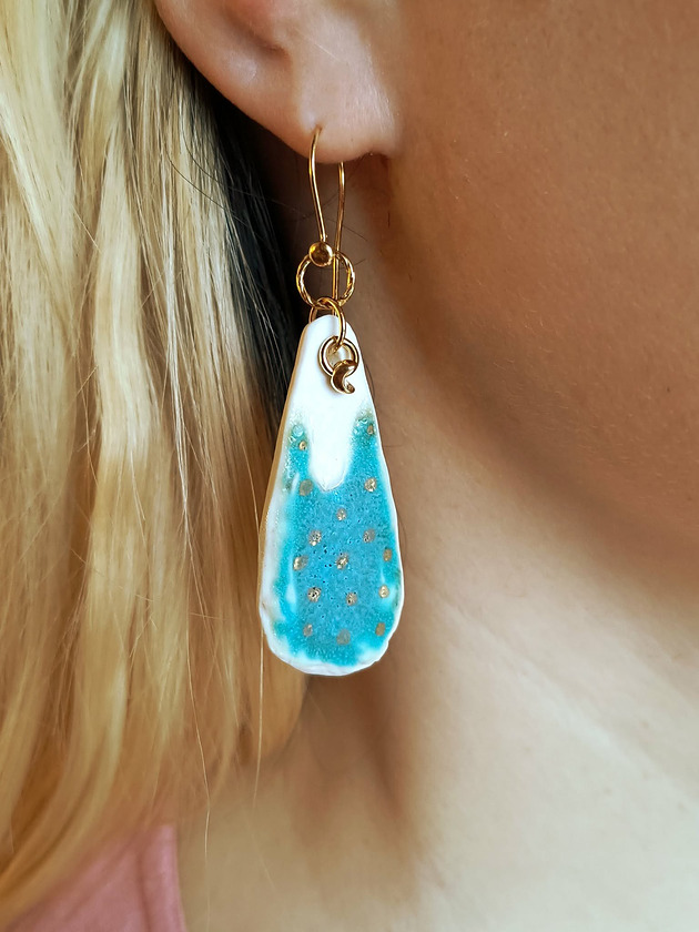 kolczyki pozłacane Kolczyki pozłacane Turkus Kolekcja Parian