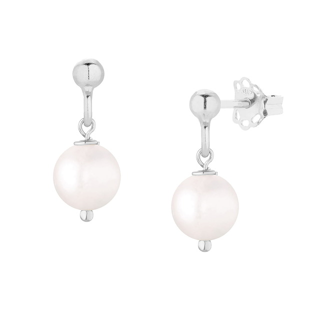 kolczyki srebrne Kolczyki srebrne z naturalną perłą