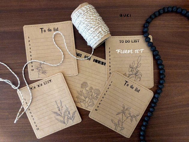 kalendarze i plannery Naklejki To Do List do planera - zestaw 5 naklejek handmade 8