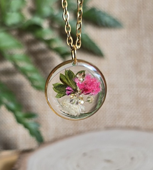 wisiory Wieczne kwiaty wisiorek kwiatowy kobiecy