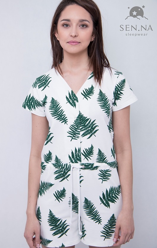 Piżama letni kombinezon w PAPROTKI Sen.na Sleepw senna sleepwear