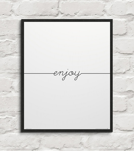 Plakat motywacyjny enjoy nkcraftstudio