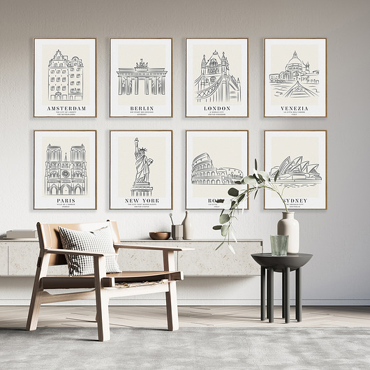 plakaty Zestaw 8 plakatów