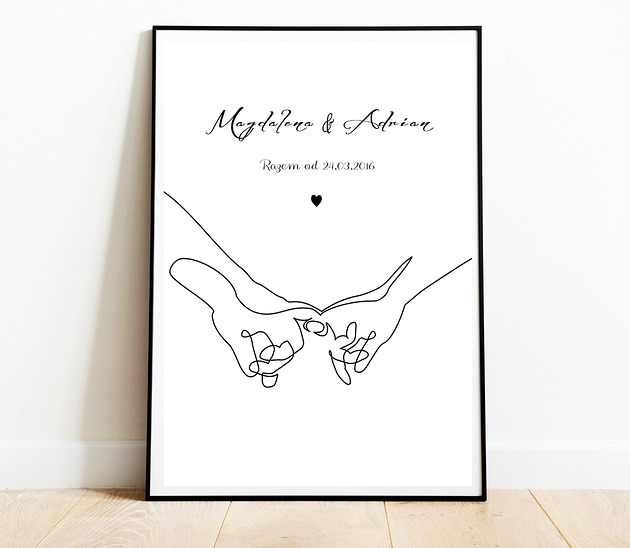 plakaty Plakat Obraz Ślub Rocznica Personalizowany