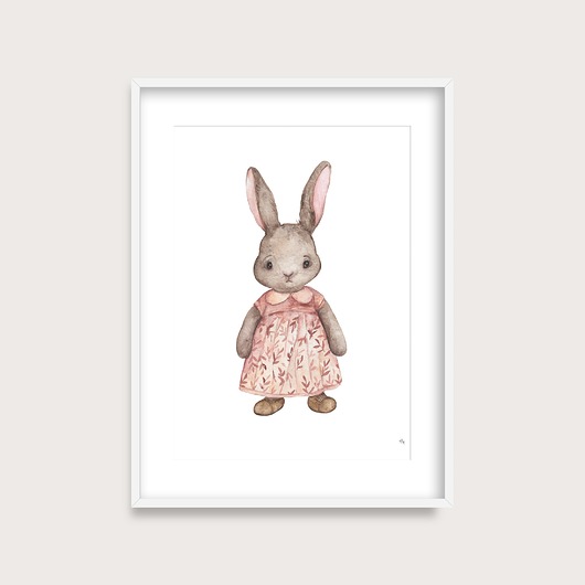 obrazy i plakaty do pokoju dziecięcego Plakat 30x40  "Retro Bunny"