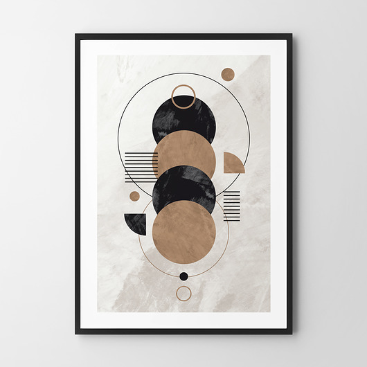 plakaty Plakat Boho geometria brąz