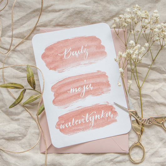 kartki scrapbooking Kartka Walentynkowa "Rose Gold Love" WALENTYNKA