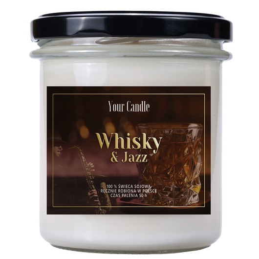 świece zapachowe ŚWIECA SOJOWA WHISKY&JAZZ 300ml-Your Candle